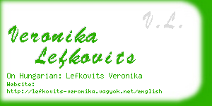 veronika lefkovits business card